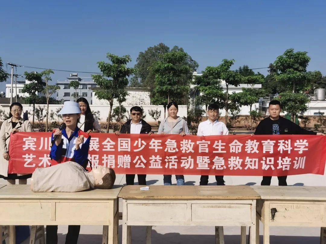 工作动态宾川县开展全国少年急救官生命教育科学艺术展海报捐赠公益