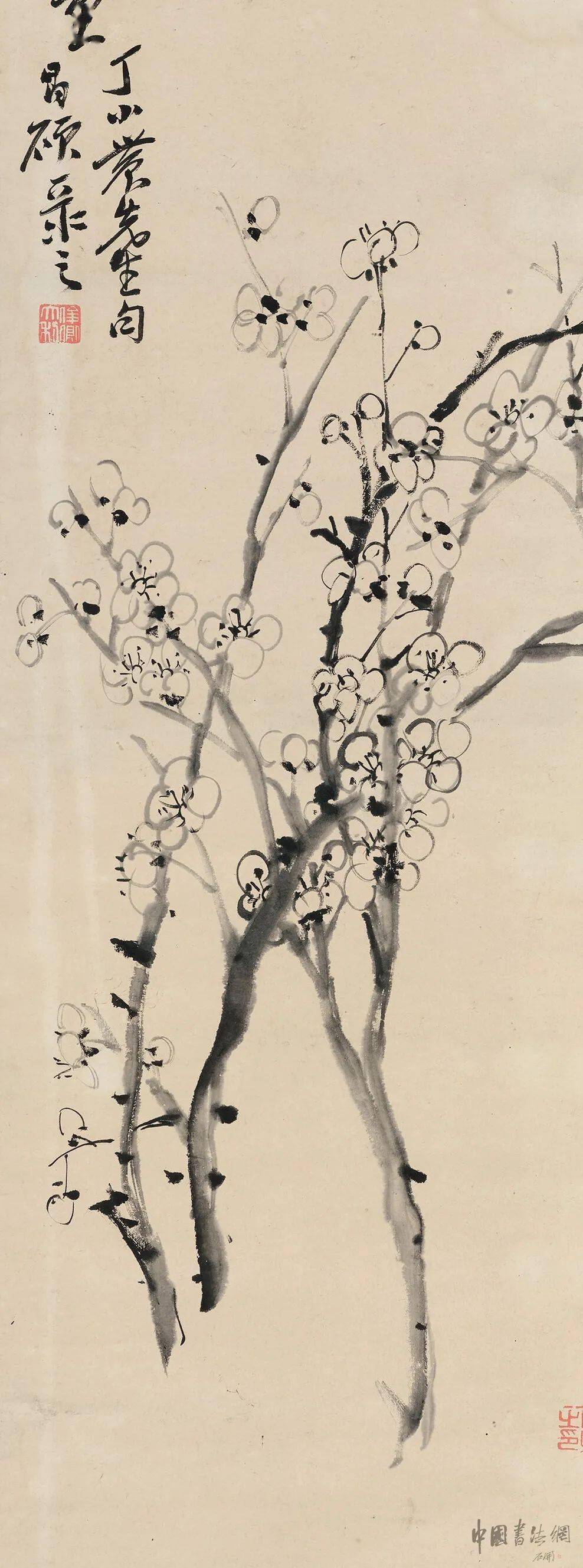 赏画| 吴昌硕《双色梅花》
