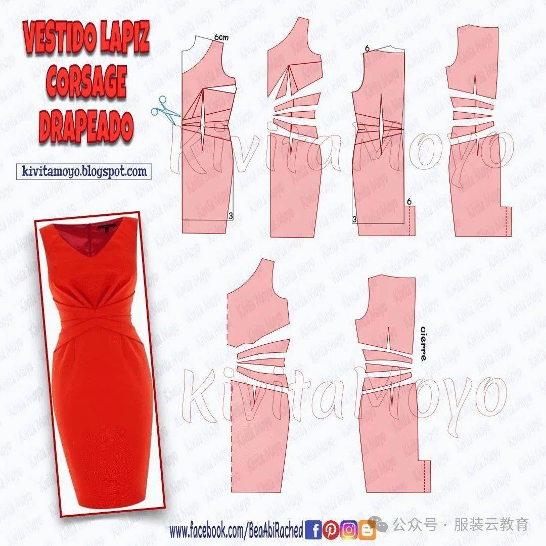 纸样对照图 | 11款时装款式,t恤,连衣裙,泳装,晚礼服……_celine_系列