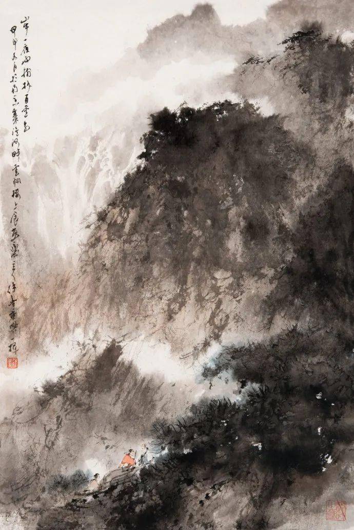 国画大师傅抱石精品山水画100幅高清大赏