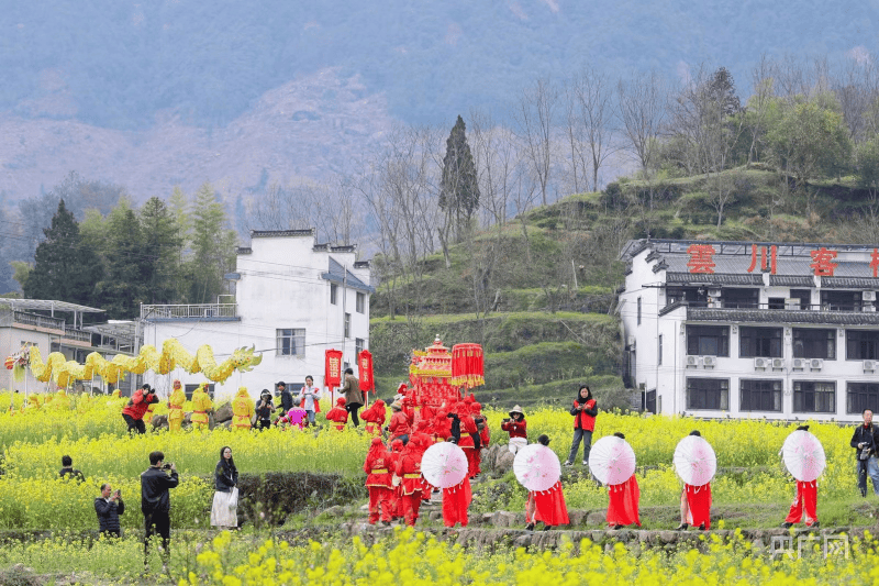 花海之约等你来绩溪县家朋乡第十五届油菜花文化旅游节盛大启幕