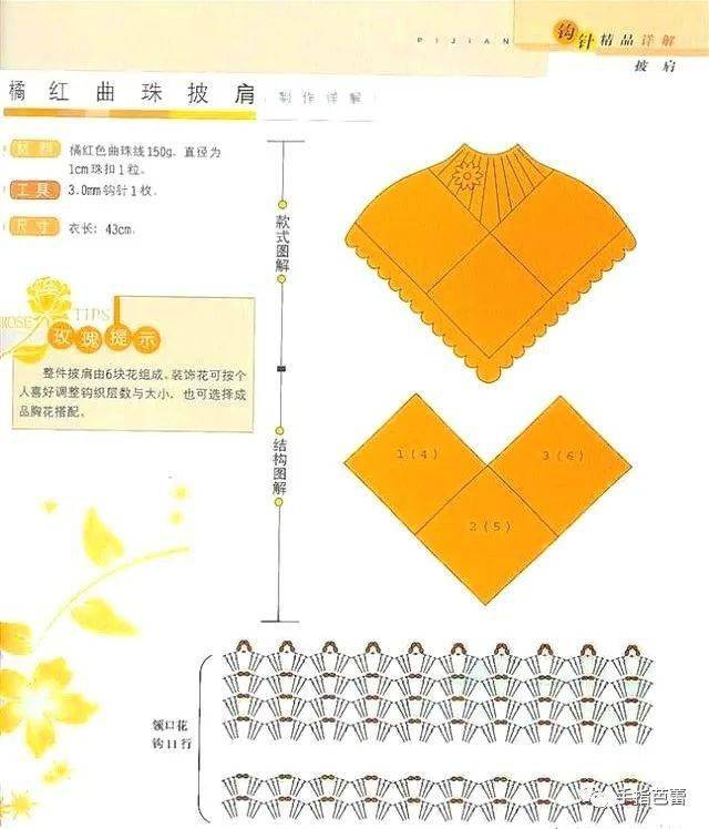 动手钩织小坎肩附图解