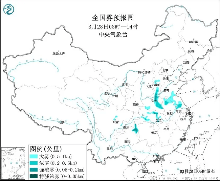 未来三天国内天气预报3月28日