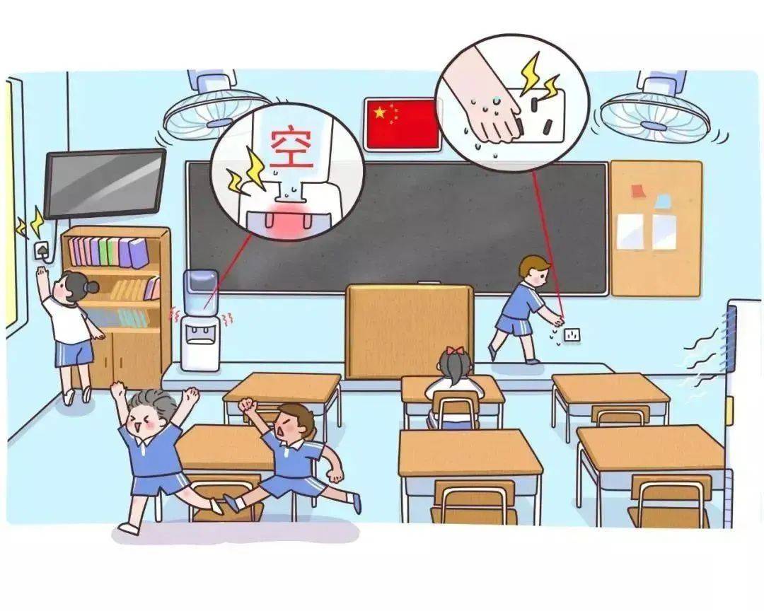 爱护学校灭火器,疏散指示标志,消火栓等消防设施器材,确保完好有用;3.