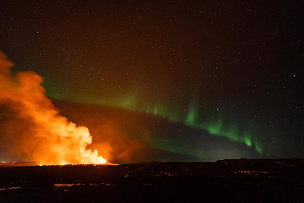 外代一线冰岛火山喷发