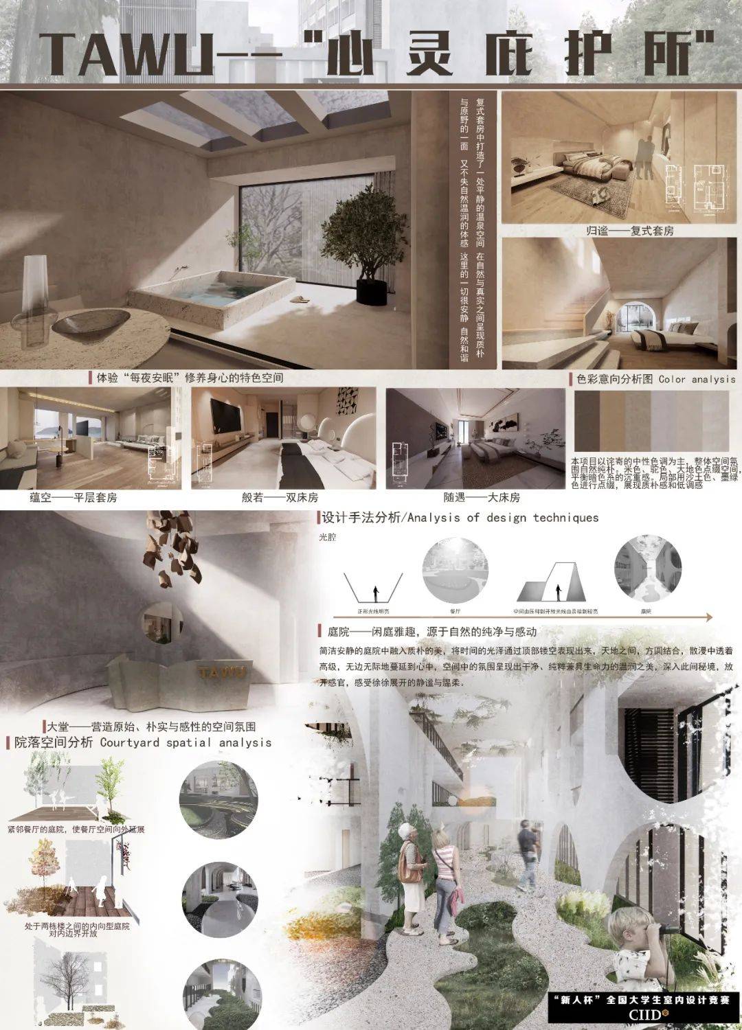 新人杯"全国大学生室内设计竞赛三等奖获奖作品(上)_参赛_展板_获奖人