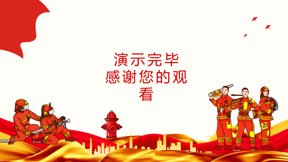 消防ppt结束背景图片