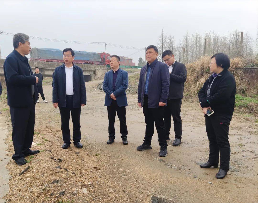 局,县河湖长制办公室,及城关镇负责人一行到倒水河城关镇倪赵家段巡河