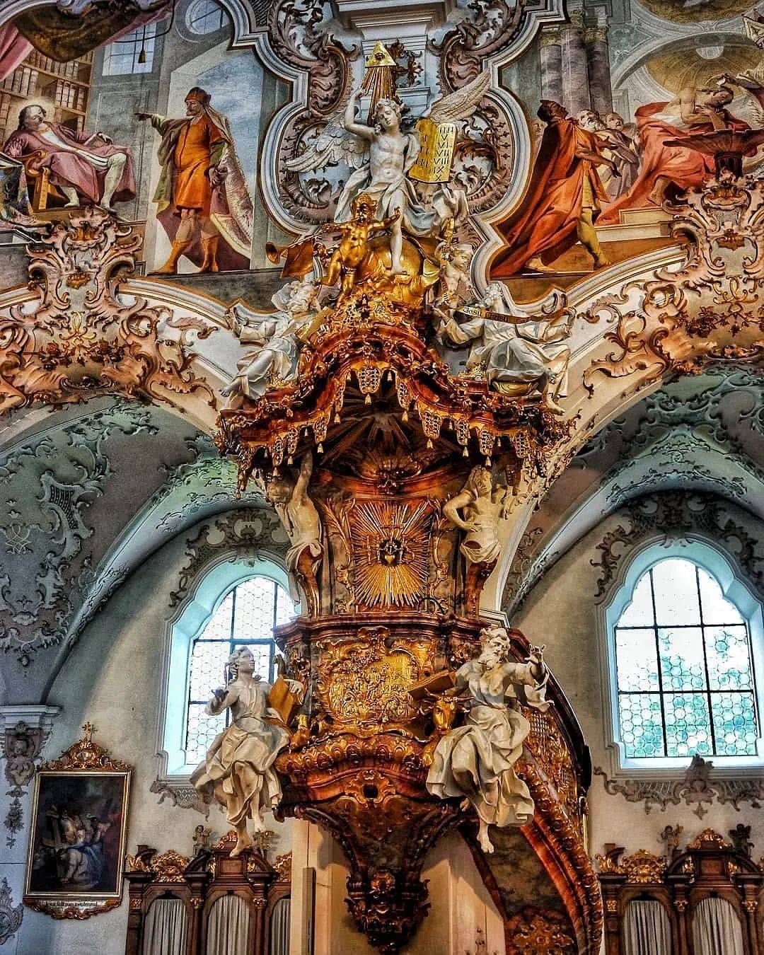 解构100座最美古建筑德国rottenbuch教堂极致完美的罗曼式天花板现场