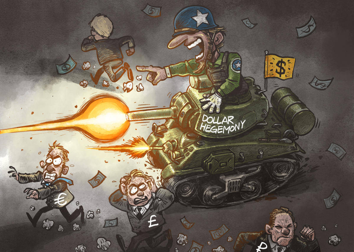世界说外媒美元霸权地位被削弱滥用制裁加速全球去美元化
