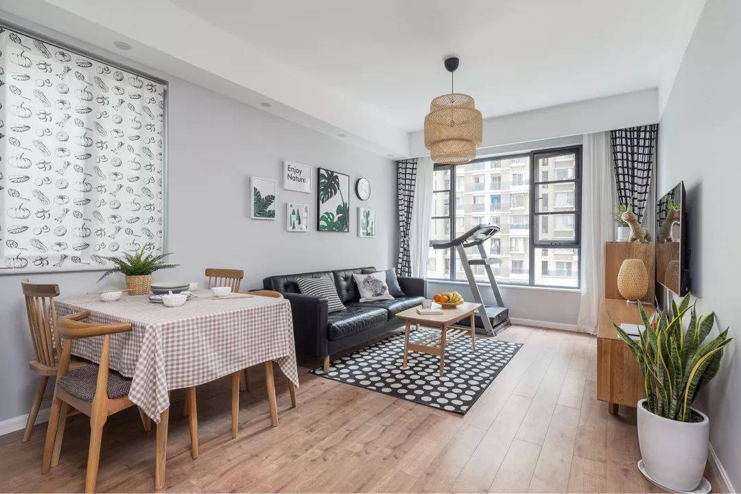 69平北欧风小户型二居室从细节处展现出格调感显得简洁又时尚