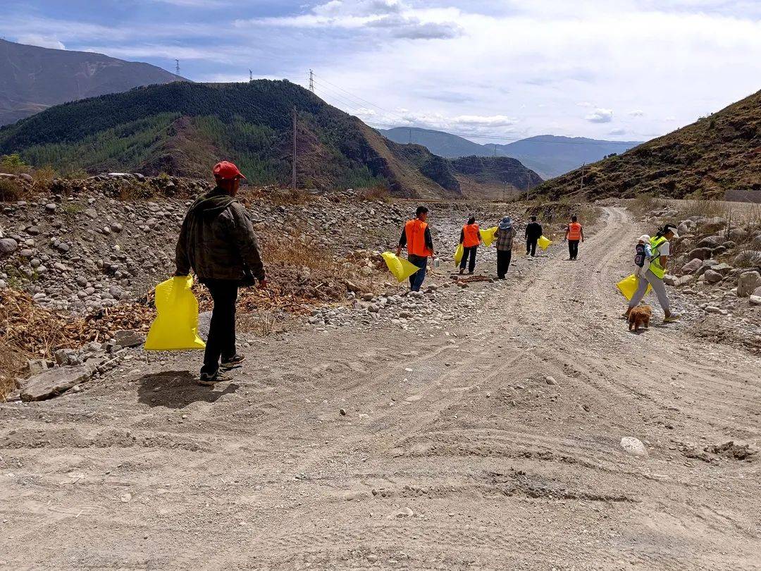 干部示范带头,组织各村村组干部,保洁员,集中资源调配,组织垃圾运输车