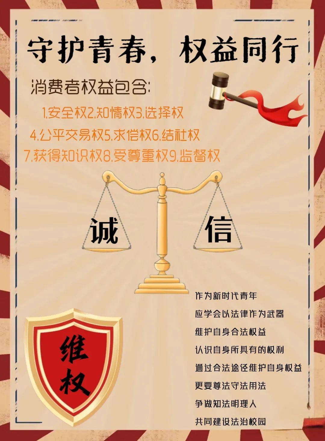 大学生权益海报图片