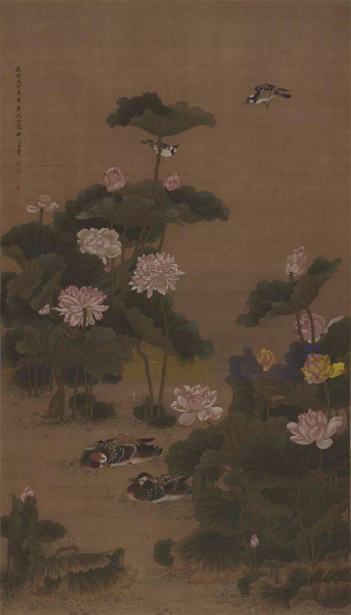 赏唯美鸳鸯国画只羡鸳鸯不羡仙