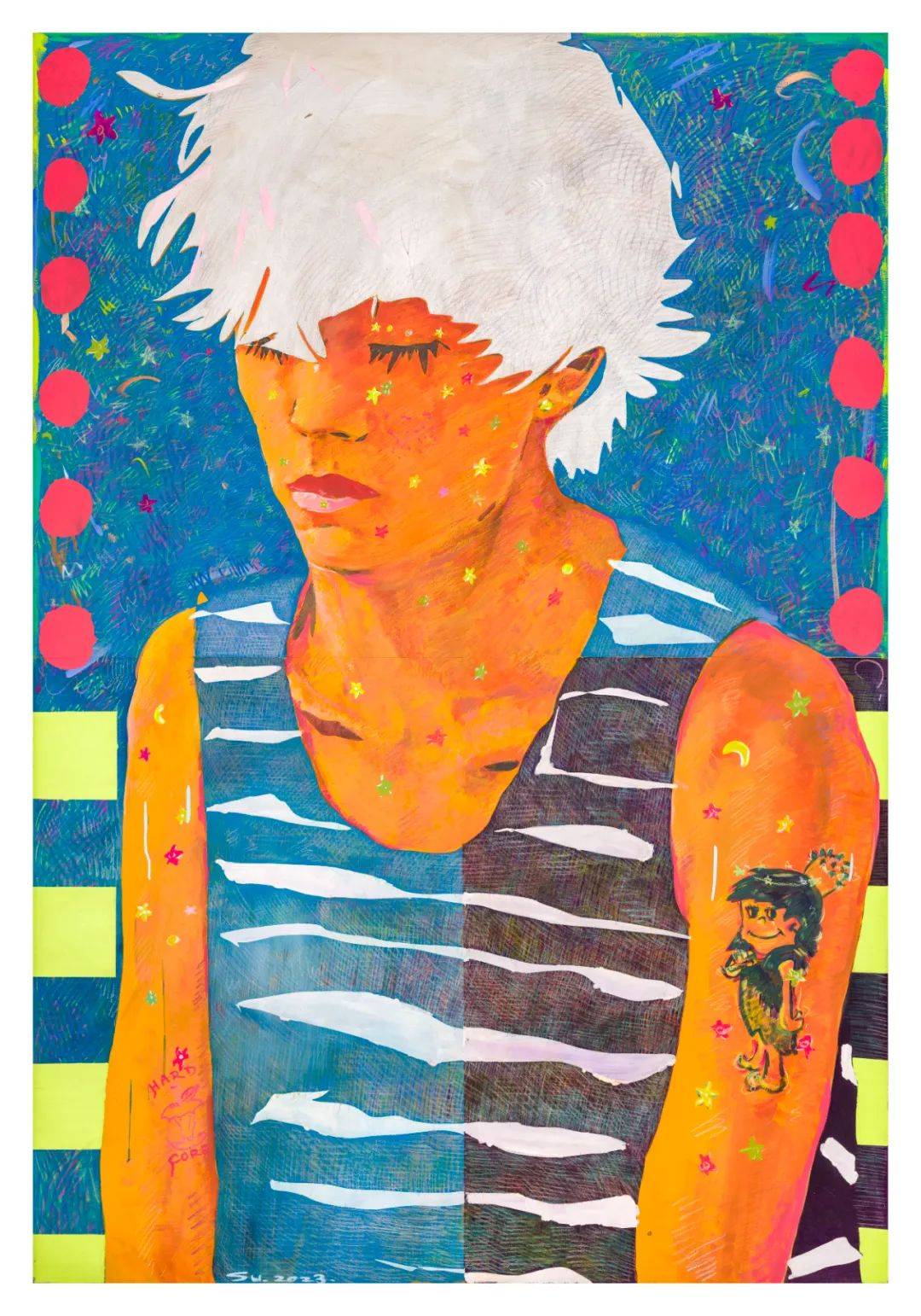 苏昱铭在天台上画画