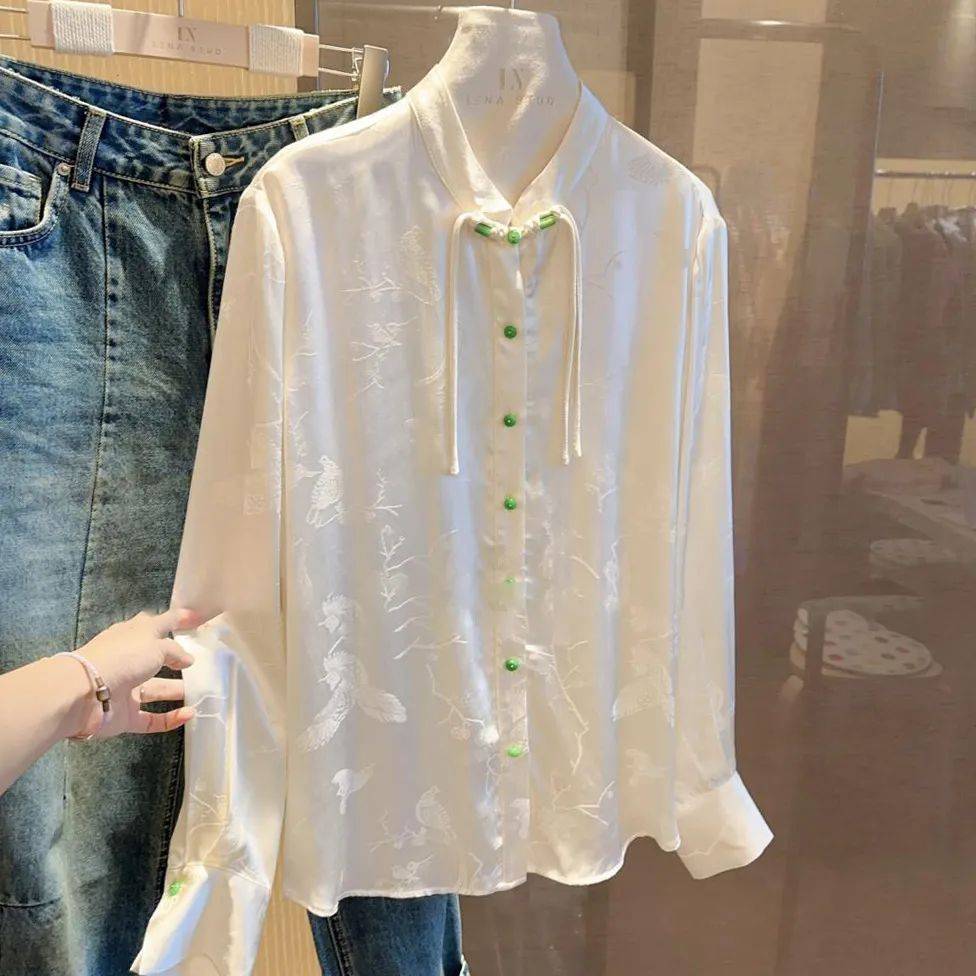 国风白月光67超好看新中式盘扣衬衣半身裙谁穿谁67回头率爆棚