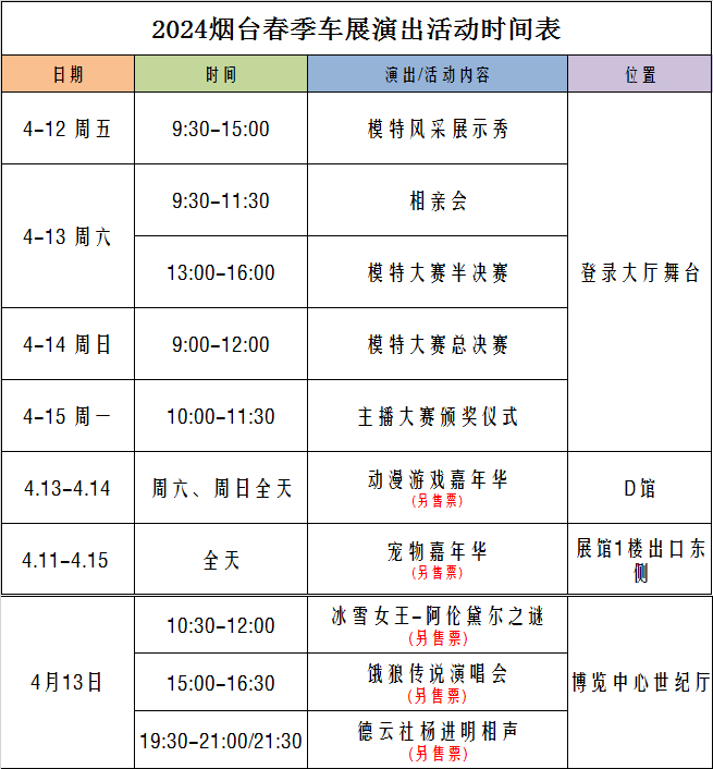 明日启幕!2024烟台春季车展来了(附展位图)