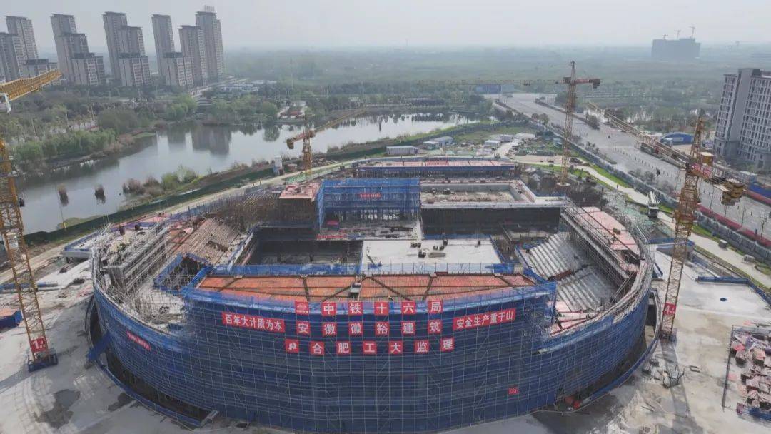 阜阳市颍东区体育中心建设进展顺利