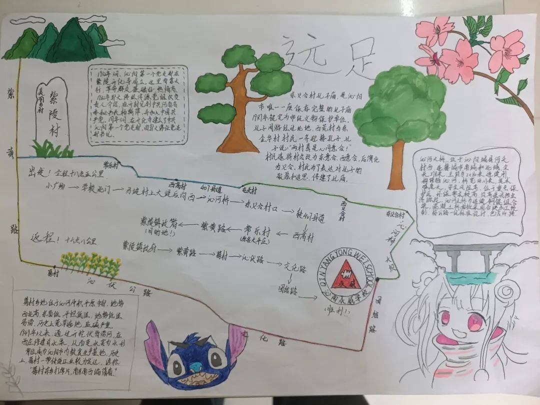 人文校园远足思维绽放导图精彩比拼