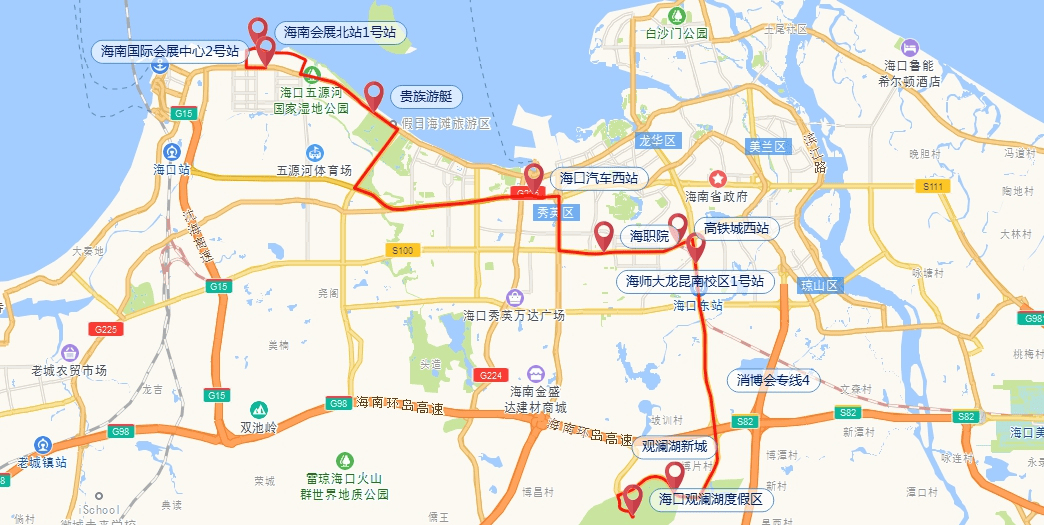 海口23路公交车路线图图片