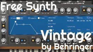 behringer百灵达突破硬件界限首款免费合成器软件vintage惊艳亮相