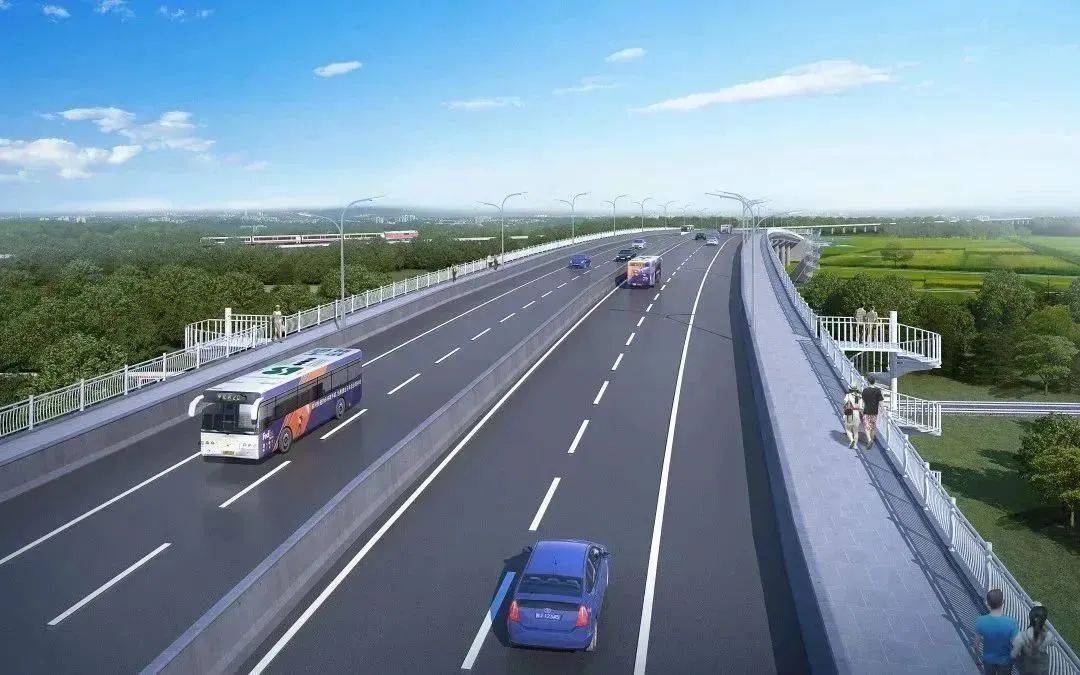 08公里,按一级公路标准建设,并预留城市主干道拓改.