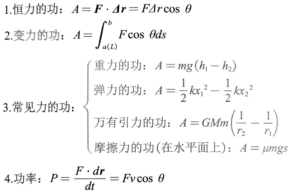 c)若m1>m2且v2=0则 功与动能定理