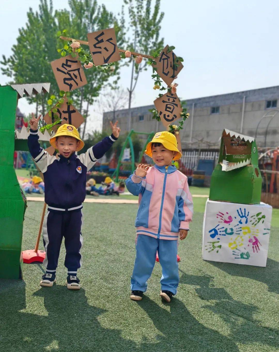 每个孩子都是天生的艺术家童星白沙埠幼儿园约绘时光创意纸箱涂鸦活动