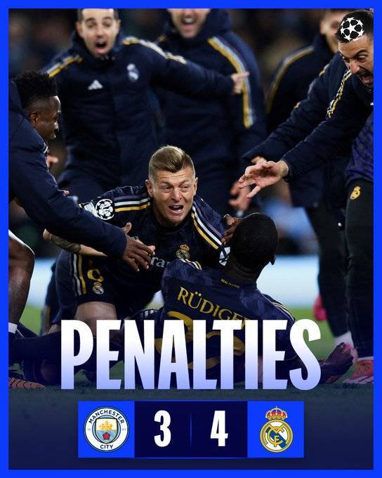 据统计,这是皇马欧冠淘汰赛阶段第6次淘汰卫冕冠军,至少是其它球队的