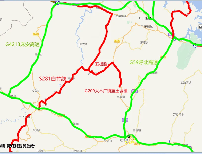 242国道湖北线路图图片