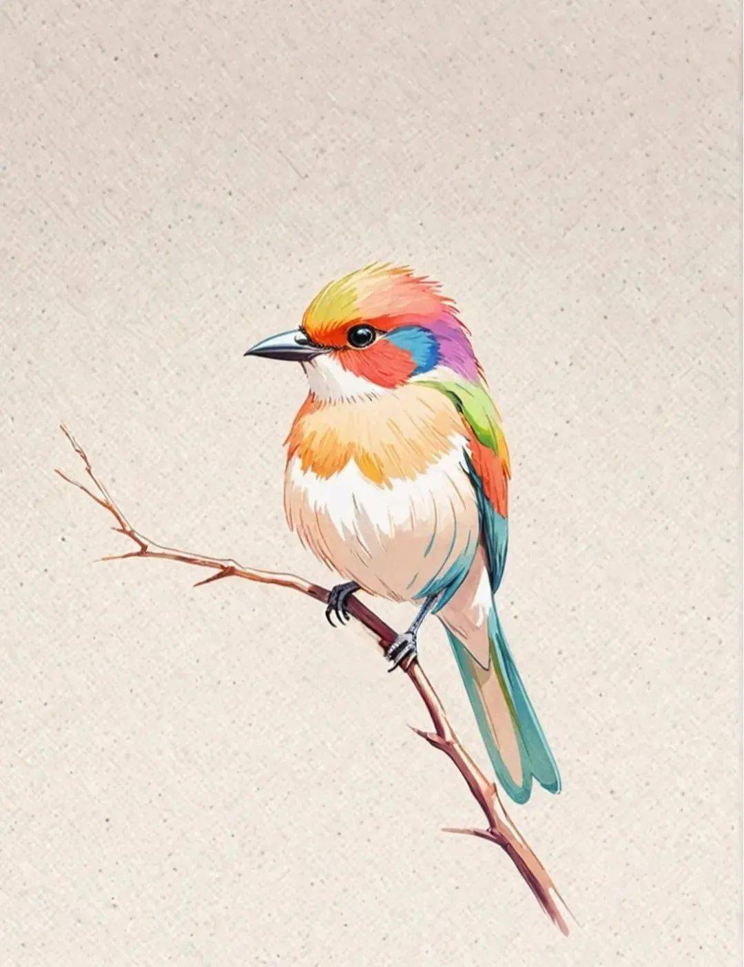 五颜六色的小鸟,好美!