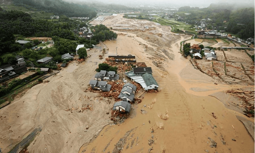 汶川地震泥石流图片