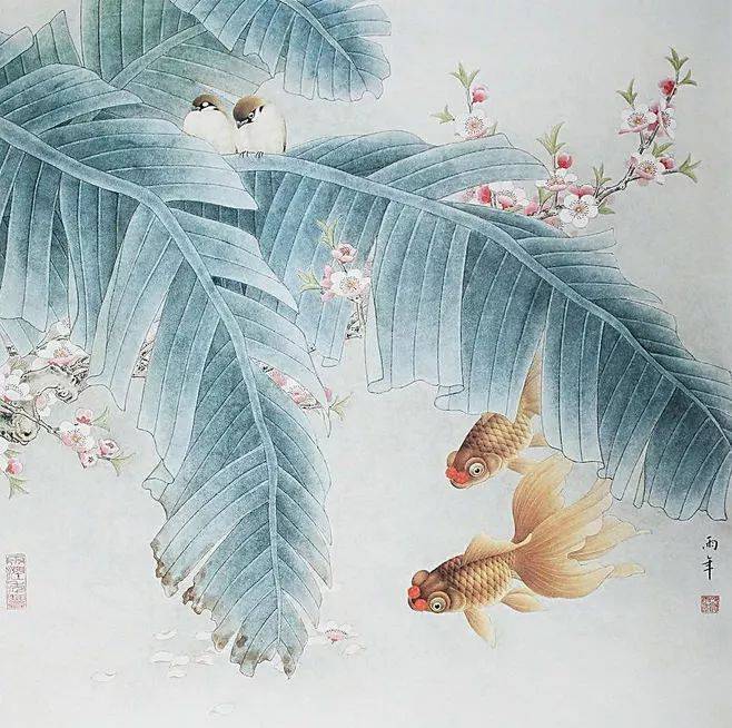 谭老师为你分享国画金鱼作品