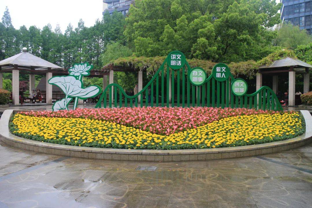 "五一"国际劳动节,普陀区各公园花坛盛装迎客!