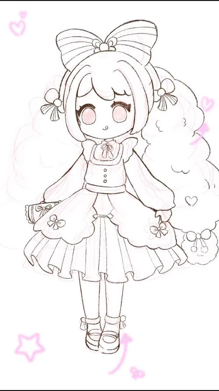 公主简笔画 迷你世界小画