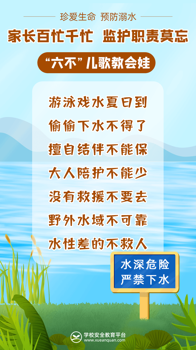 假期出游,谨防孩子溺水!