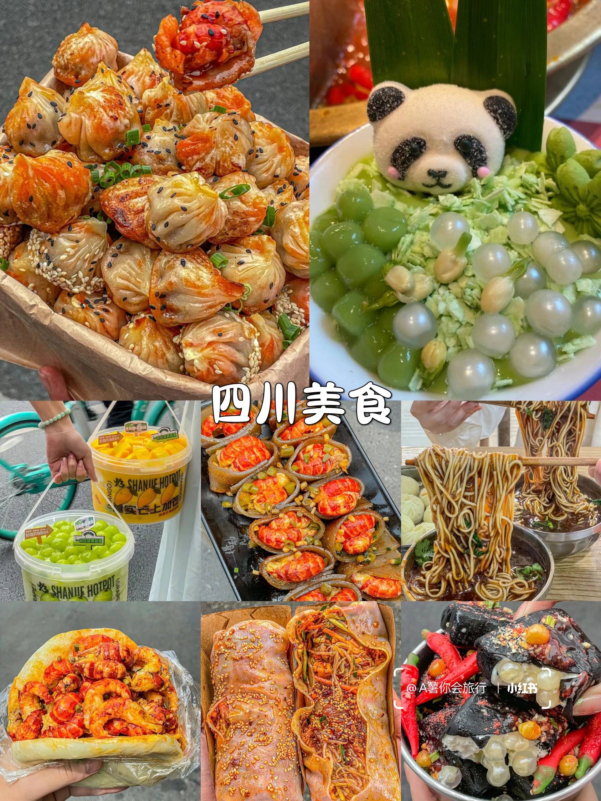 四川美食闻名遐迩,别忘了品尝麻辣火锅,担担面,串串香等特色菜肴