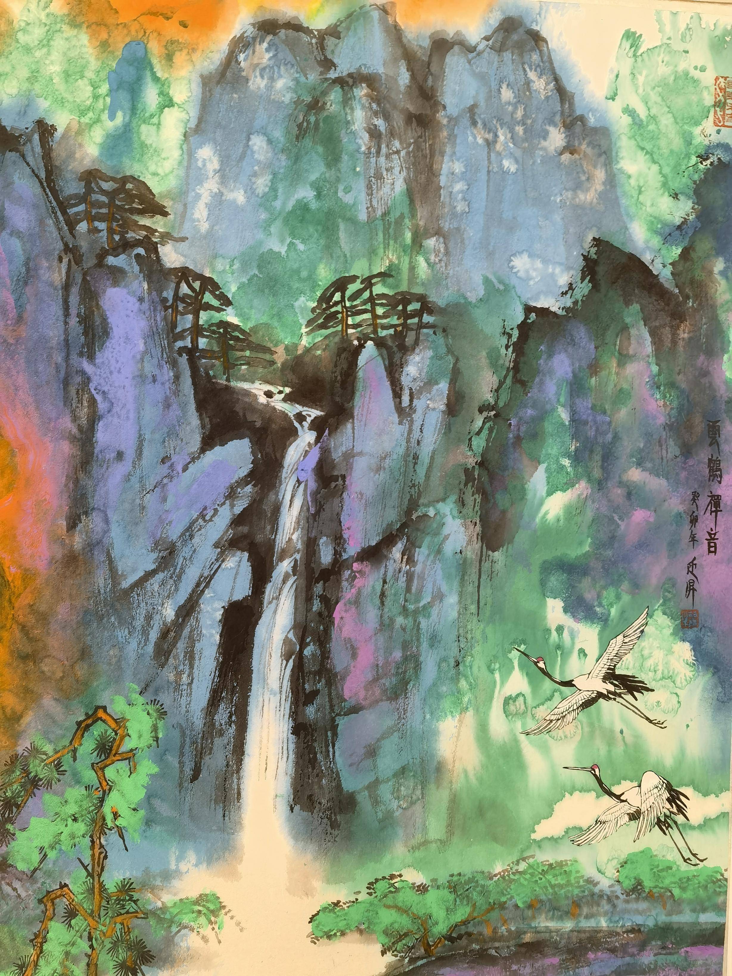 "华彩万象"权迎升绘画艺术展亮相鸟巢