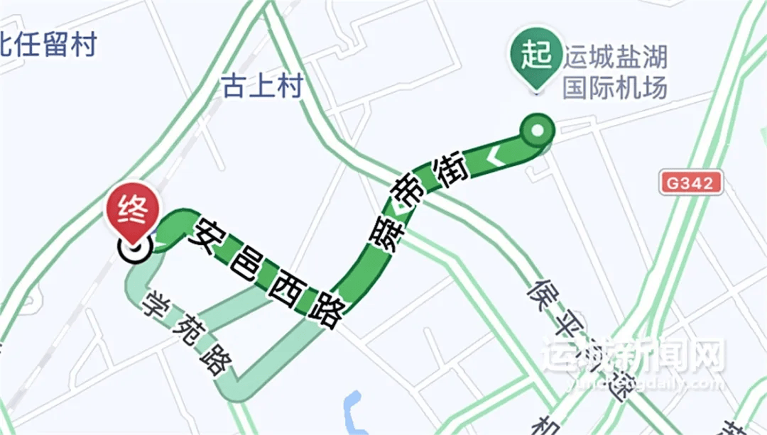 而且畅通了运城北站到运城盐湖国际机场的道路,实现区域道路循环,让