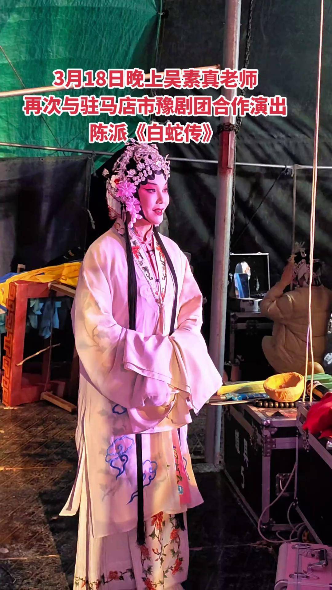 吴素真老师演出陈派《白蛇传》传递戏曲文化 演出现场视频 台前幕后