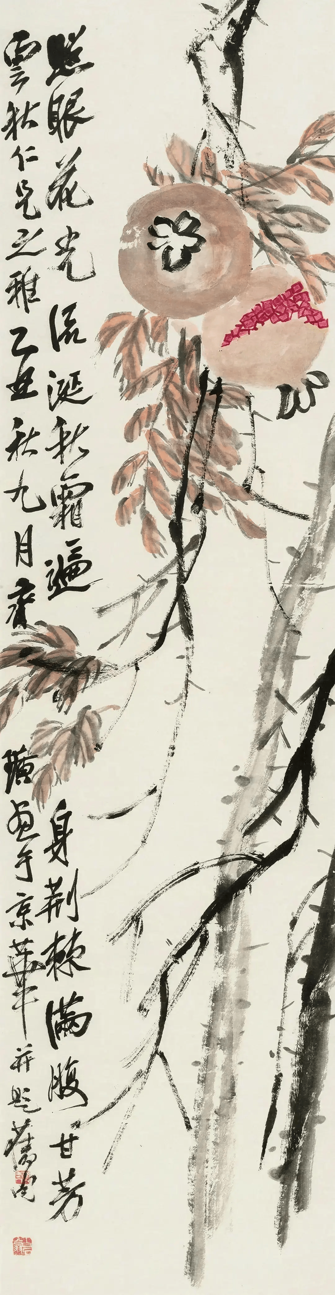 齐白石的花鸟画传承了中国花鸟画艺术传统与审美并加以创新,这种独创