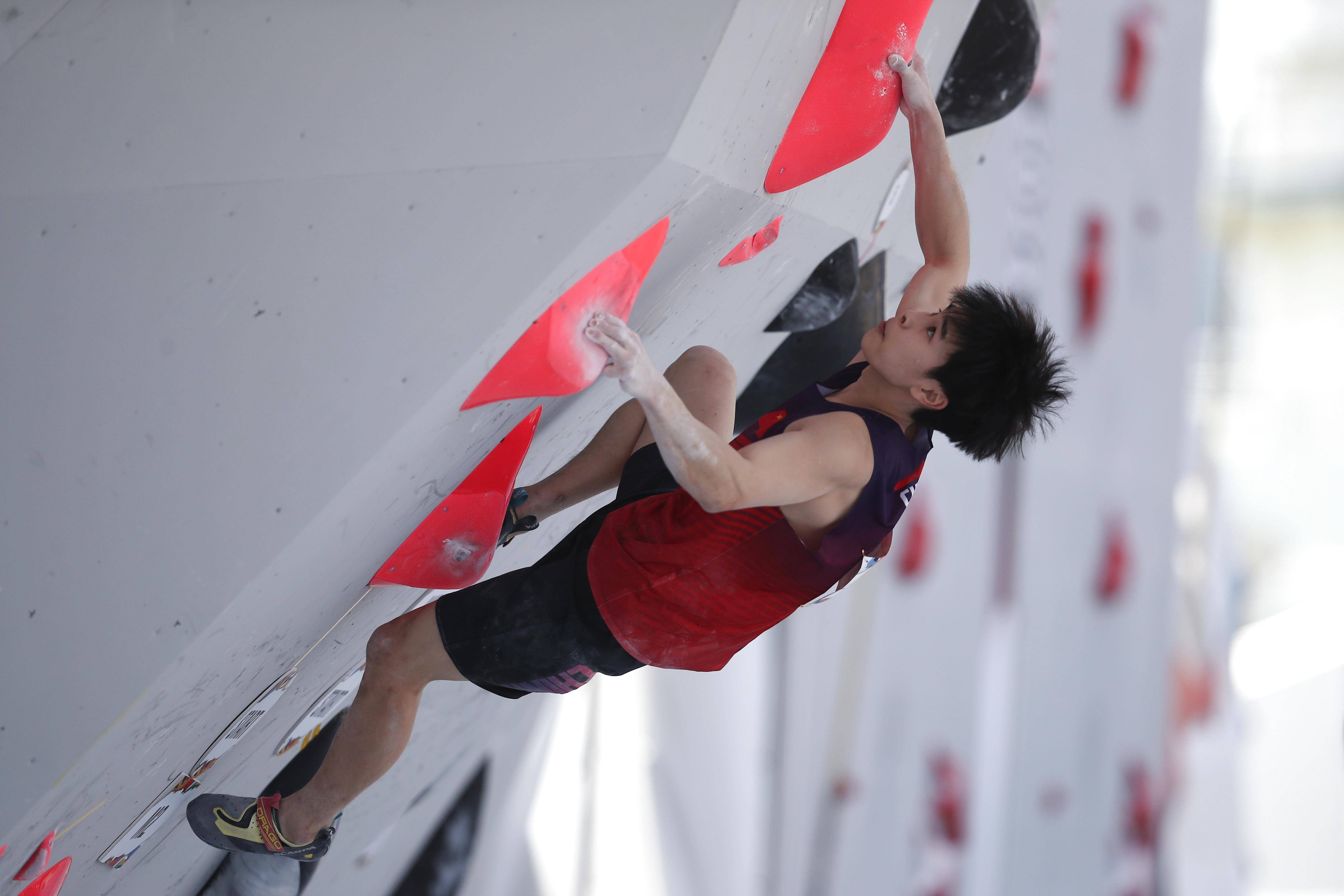 巴黎奥运会丨奥运会资格系列赛上海站:男子攀岩两项全能攀石预赛赛况