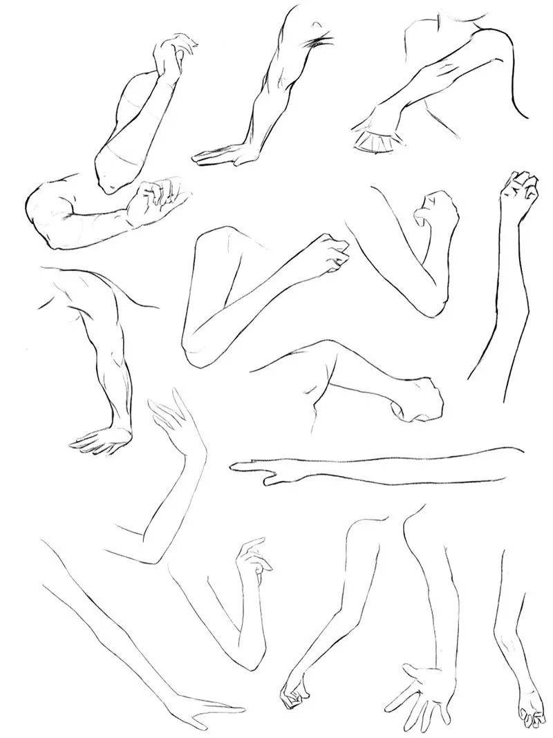 漫画教程分享|漫画入门——脚部和手臂的绘制