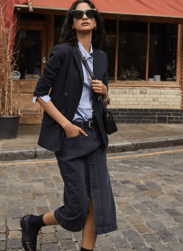 "半裙" 这样穿太火了,经典时髦又高级!