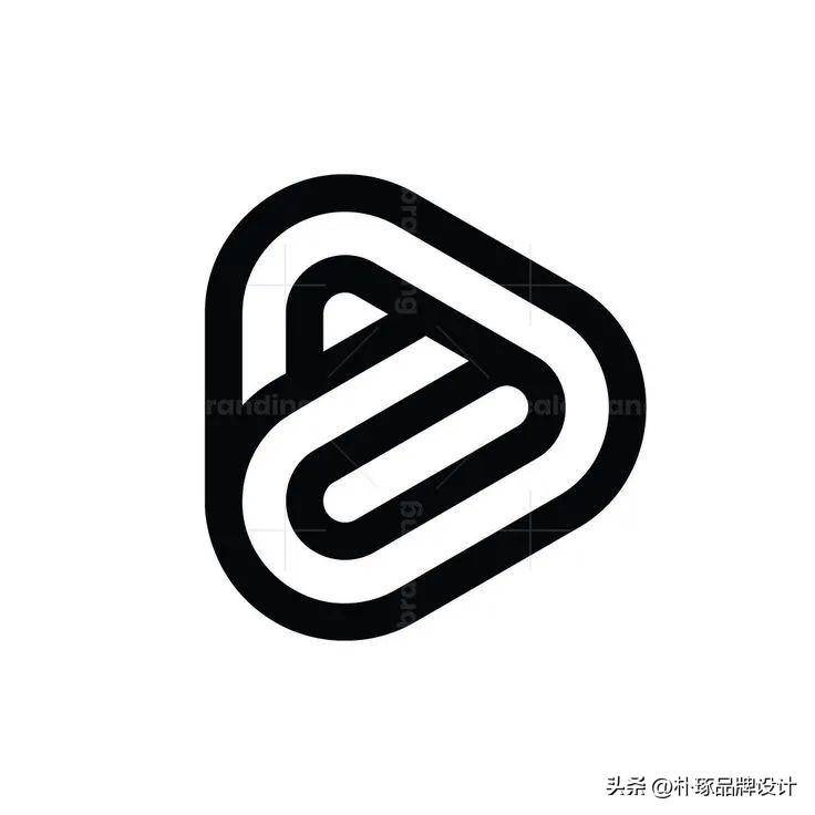 完美!几何图形三角形logo