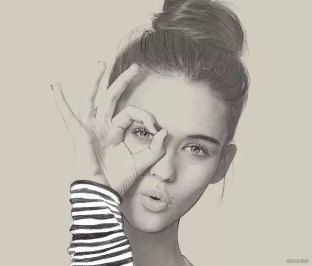 画画的女人都好有气质! 细腻美女素描,水彩