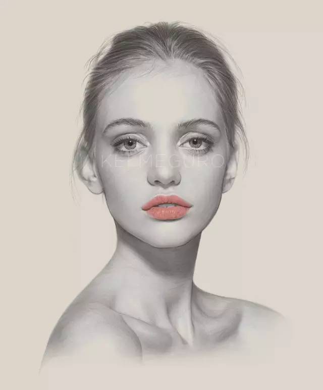 画画的女人都好有气质! 细腻美女素描,水彩