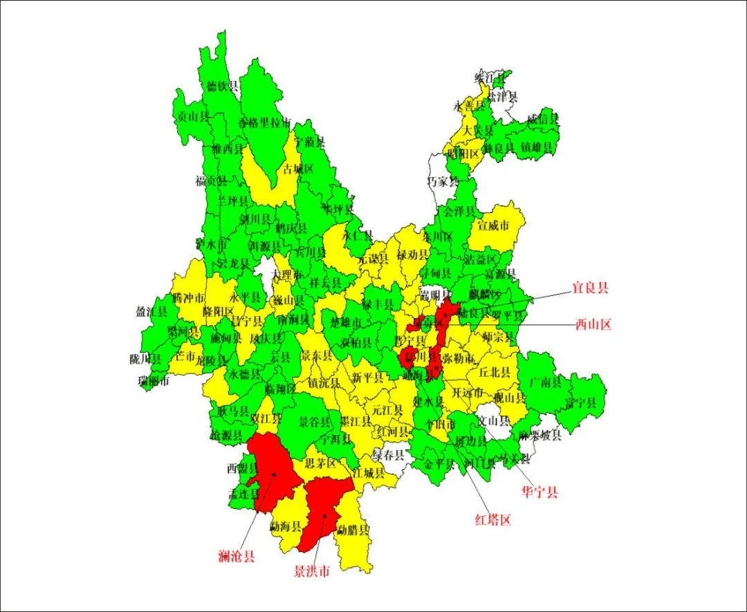 丽江1地中风险,4地低风险