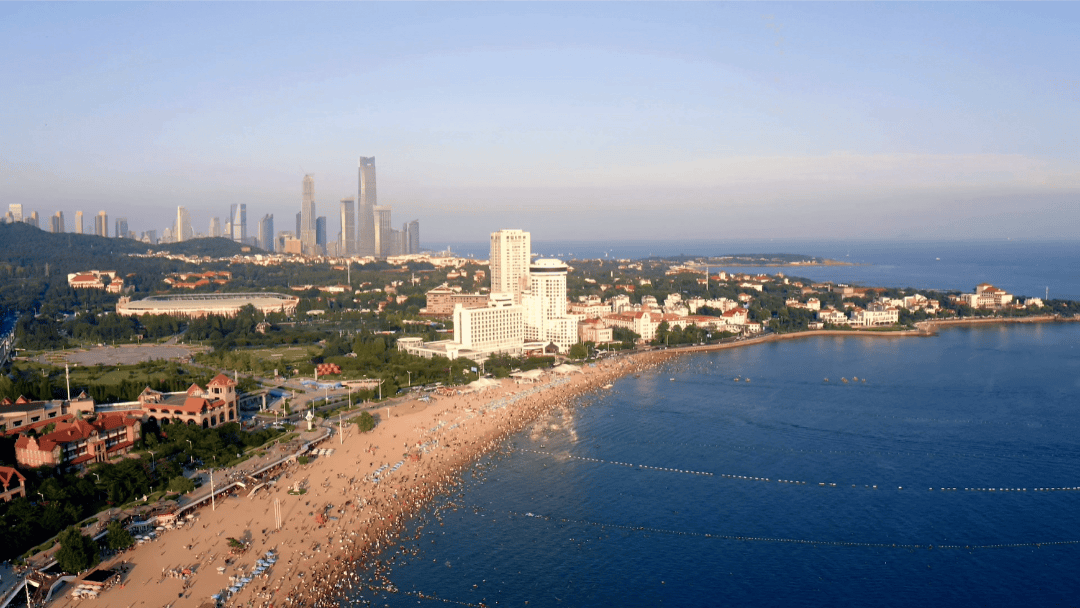 洗海澡啦!青岛第一海水浴场已开放~