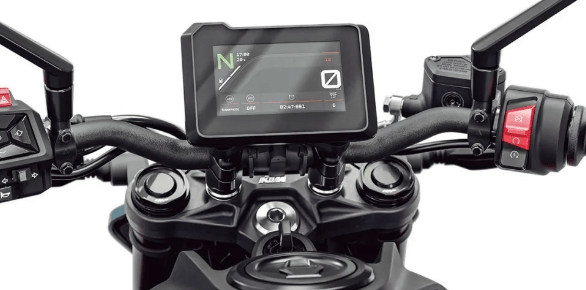 前叉,后减震预负荷可调整,bybre卡钳,led前灯和5英寸tft彩色液晶仪表